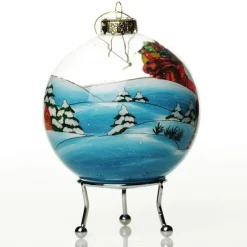 Personalised Inside Painted Santa with Sack Christmas Bauble Cheap