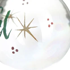 Personalised Iridescent Glass Christmas Bauble Shop