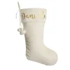 Personalised Ivory Velvet Christmas Stocking Fashion
