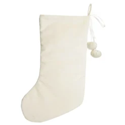 Personalised Ivory Velvet Christmas Stocking Fashion