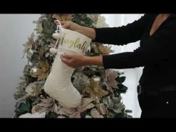 Personalised Ivory Velvet Christmas Stocking Fashion