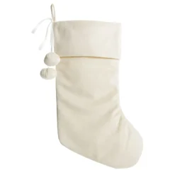 Personalised Ivory Velvet Christmas Stocking Fashion