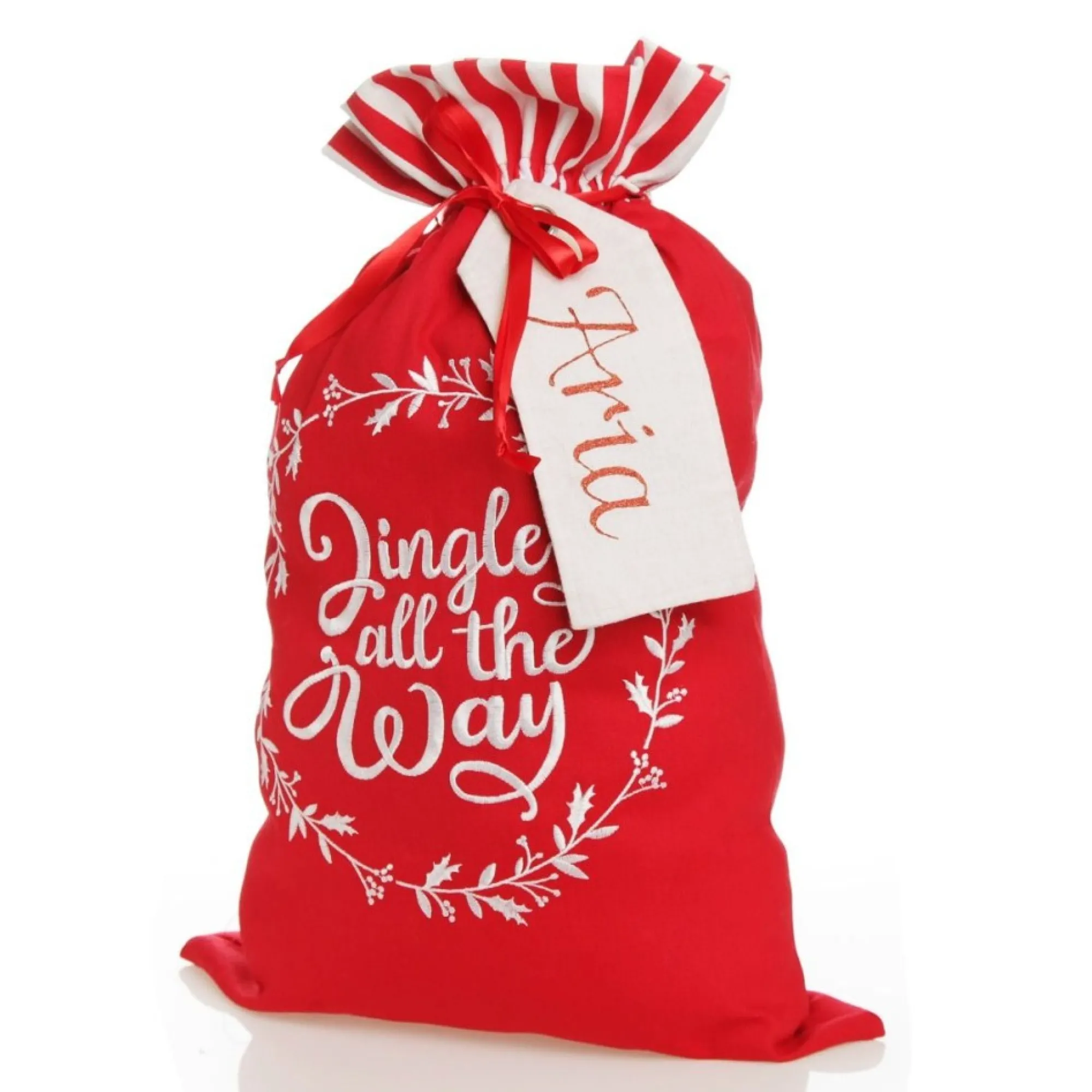 Personalised 'Jingle All The Way' Santa Sack Cheap