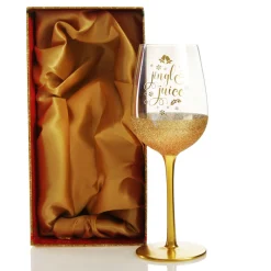 Personalised Jingle Juice Christmas Wine Glass Hot