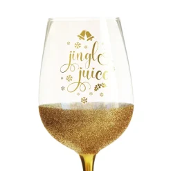 Personalised Jingle Juice Christmas Wine Glass Hot