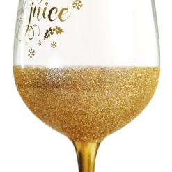 Personalised Jingle Juice Christmas Wine Glass Hot