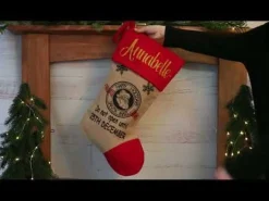 Personalised Jumbo Burlap Stocking Best