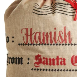 Personalised Jute Naughty or Nice Santa Sack Online