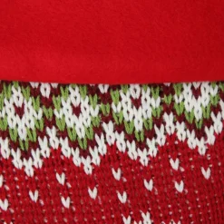 Personalised Knitted Reindeer Christmas Stocking - Red Cuff Online