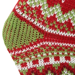 Personalised Knitted Reindeer Christmas Stocking - Red Cuff Online