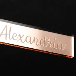 Personalised Mirror Acrylic Etched Name Tags - Set of 6 Best