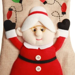 Personalised Mrs Claus Christmas Stocking with Dangly Legs Discount