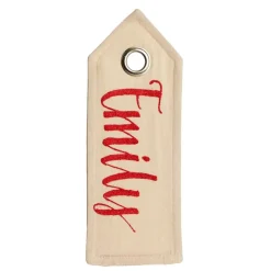 Personalised Natural Linen Santa Sack Tag Store
