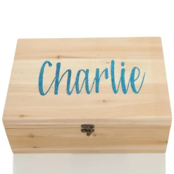 Personalised Natural Wooden Christmas Eve Keepsake Box New