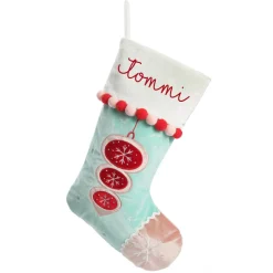 Personalised Peppermint Bauble Christmas Stocking Store