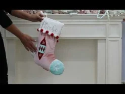 Personalised Peppermint Finial Christmas Stocking Fashion