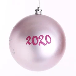 Personalised Pink Shatterproof Christmas Bauble Discount