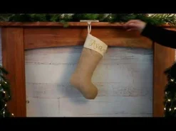 Personalised Plain Burlap Christmas Stocking Discount