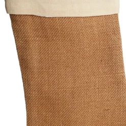 Personalised Plain Burlap Christmas Stocking Discount