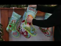 Personalised Pom Pom Beach Mermaid Christmas Stocking Fashion