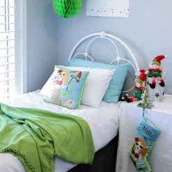 Personalised Pom Pom Beach Mermaid Christmas Stocking Fashion