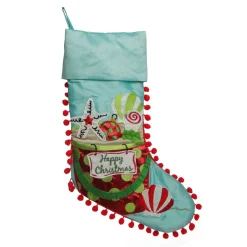 Personalised Pom Pom Beach Christmas Stocking Store