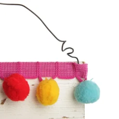 Personalised Pom Pom Rainbow Wood Plaque Discount