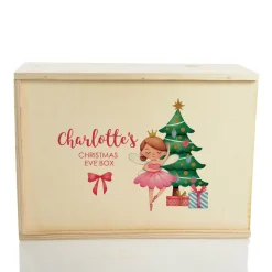 Personalised Printed Wooden Christmas Eve Box - Ballerina Cheap