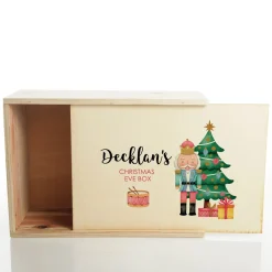 Personalised Printed Wooden Christmas Eve Box - Nutcracker Cheap