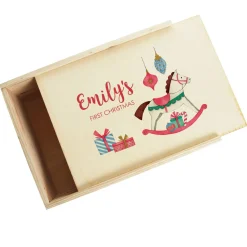 Personalised Printed Wooden Christmas Eve Box - Rocking Horse Outlet
