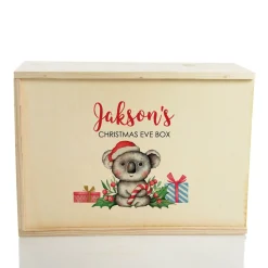 Personalised Printed Wooden Christmas Eve Box - Koala Online