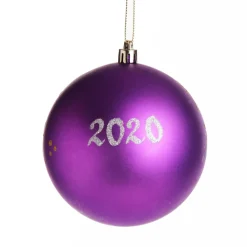 Personalised Purple Shatterproof Christmas Bauble New