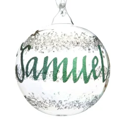 Personalised Rainbow Glass Christmas Bauble Cheap