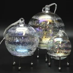 Personalised Rainbow Glass Christmas Bauble Cheap