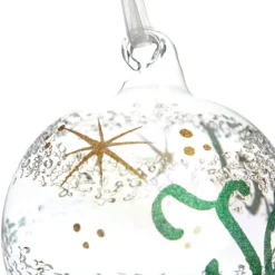 Personalised Rainbow Glass Christmas Bauble Cheap