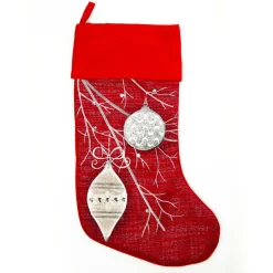 Personalised Red Bauble Christmas Stocking Outlet