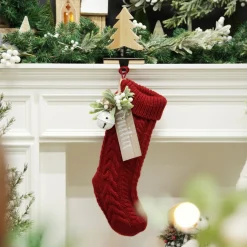 Personalised Red Cable Knit Christmas Stocking Flash Sale