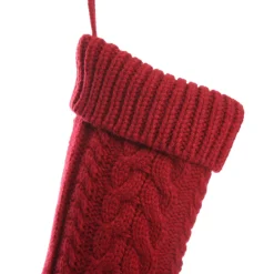 Personalised Red Cable Knit Christmas Stocking Flash Sale