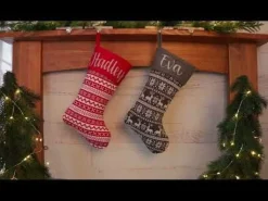 Personalised Red Knitted Christmas Stocking Fashion