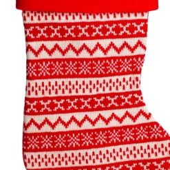Personalised Red Knitted Christmas Stocking Fashion