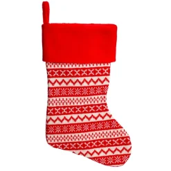 Personalised Red Knitted Christmas Stocking Fashion
