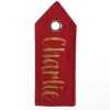 Personalised Red Linen Santa Sack Tag Discount