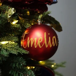 Personalised Red Shatterproof Christmas Bauble Best Sale