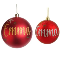 Personalised Red Shatterproof Christmas Bauble Best Sale