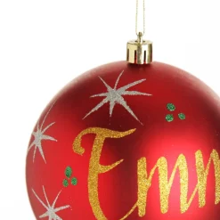 Personalised Red Shatterproof Christmas Bauble Best Sale