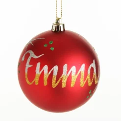 Personalised Red Shatterproof Christmas Bauble Best Sale