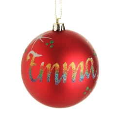 Personalised Red Shatterproof Christmas Bauble Best Sale