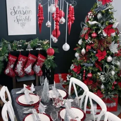 Personalised Red Snowflake Christmas Stocking Clearance