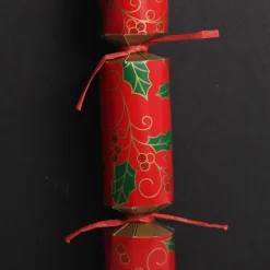 Personalised Red Swirling Holly Bon Bon - Single Shop