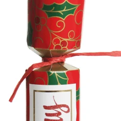 Personalised Red Swirling Holly Bon Bon - Single Shop